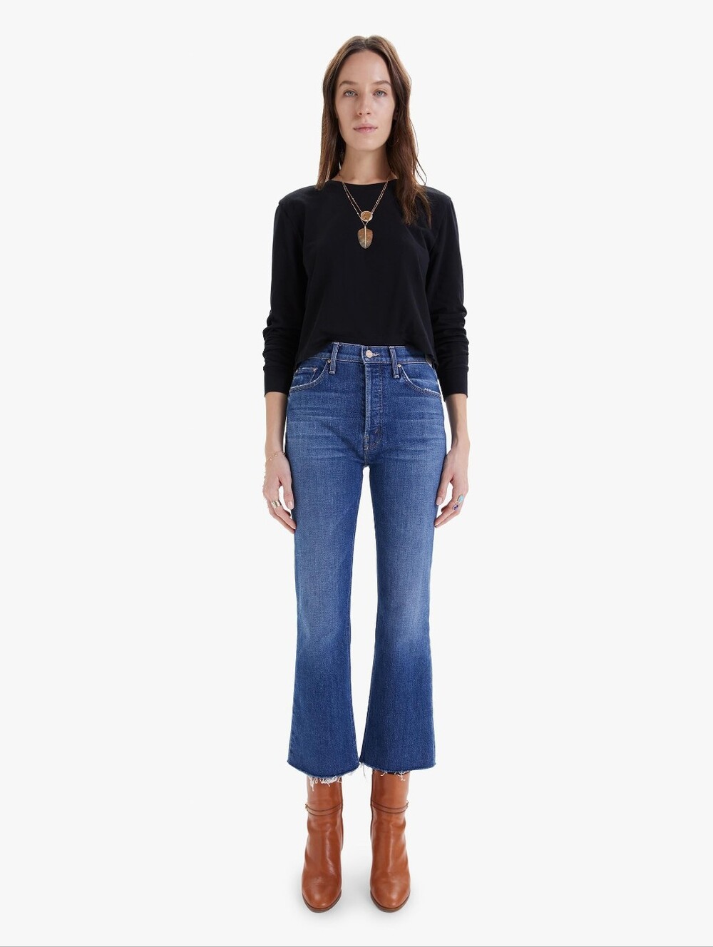 Flawless! Mother Tripper Ankle Fray Nature Touch Base Size 30